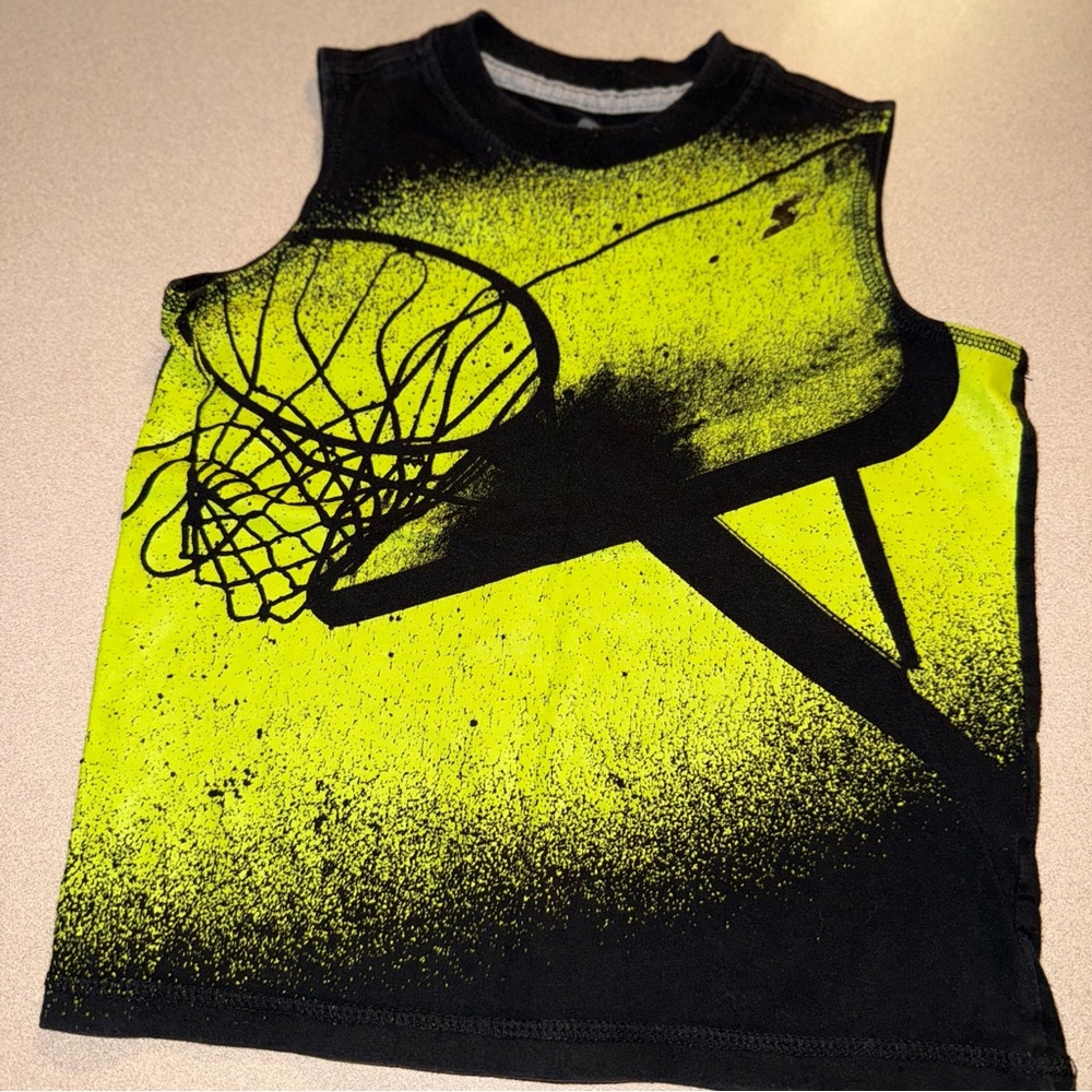 Starter boys size XS 4/5 tank black green basketball